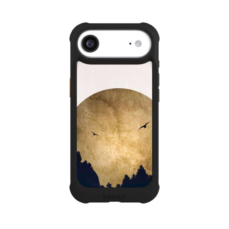 iPhone Air NIVOmax Zwei Vögel vor Mond