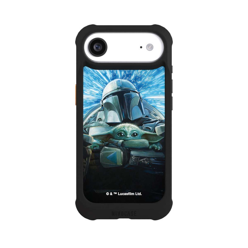 iPhone Air NIVOmax Grogu et Mando Flying Blue