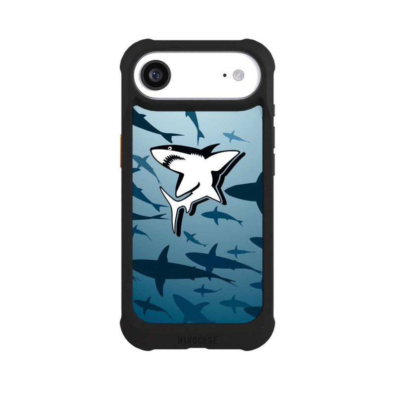 iPhone Air NIVOmax Haie Muster Blau