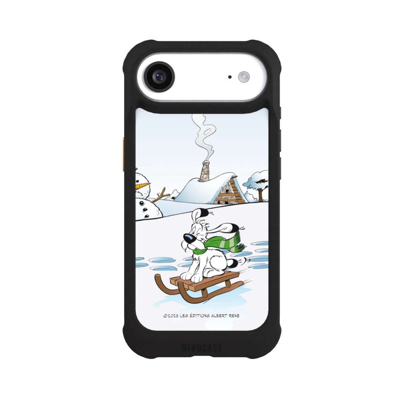 iPhone Air NIVOmax Idéfix fait du traîneau