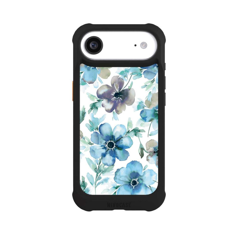 iPhone Air NIVOmax Blaues Blumenmuster Trendy