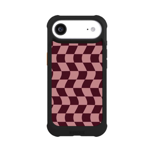 Apple iPhone Air NIVOmax Schachbrett Rot-Rosa