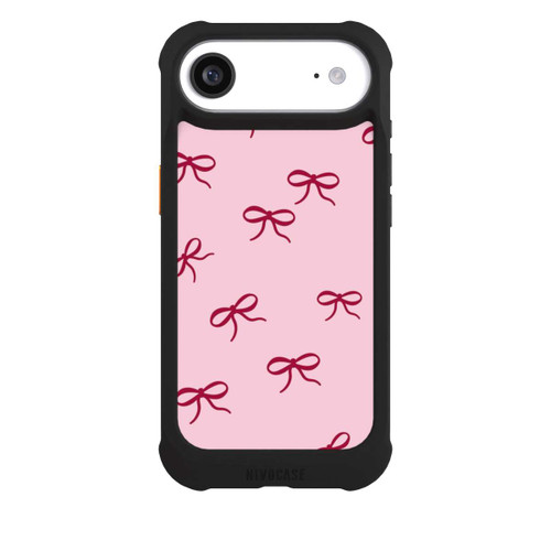 Apple iPhone Air NIVOmax Schleifen Pattern Rot Pink