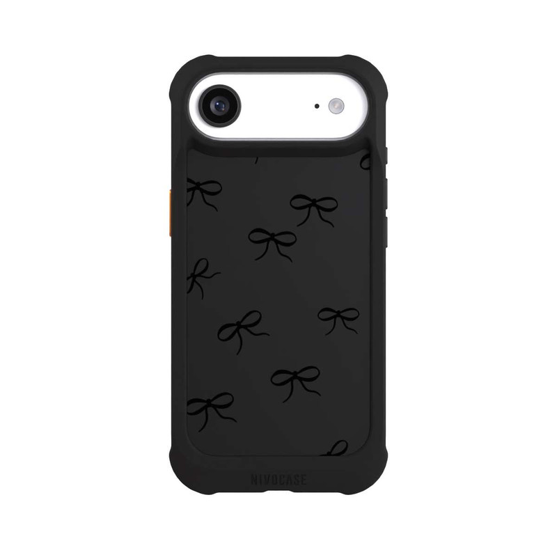 iPhone Air NIVOmax Schleifen Muster Schwarz Transparent