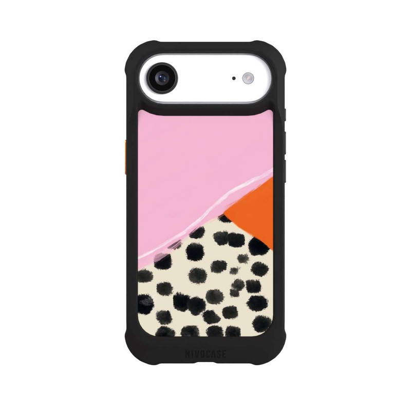 iPhone Air NIVOmax Pink and Orange Modern Art with Dots