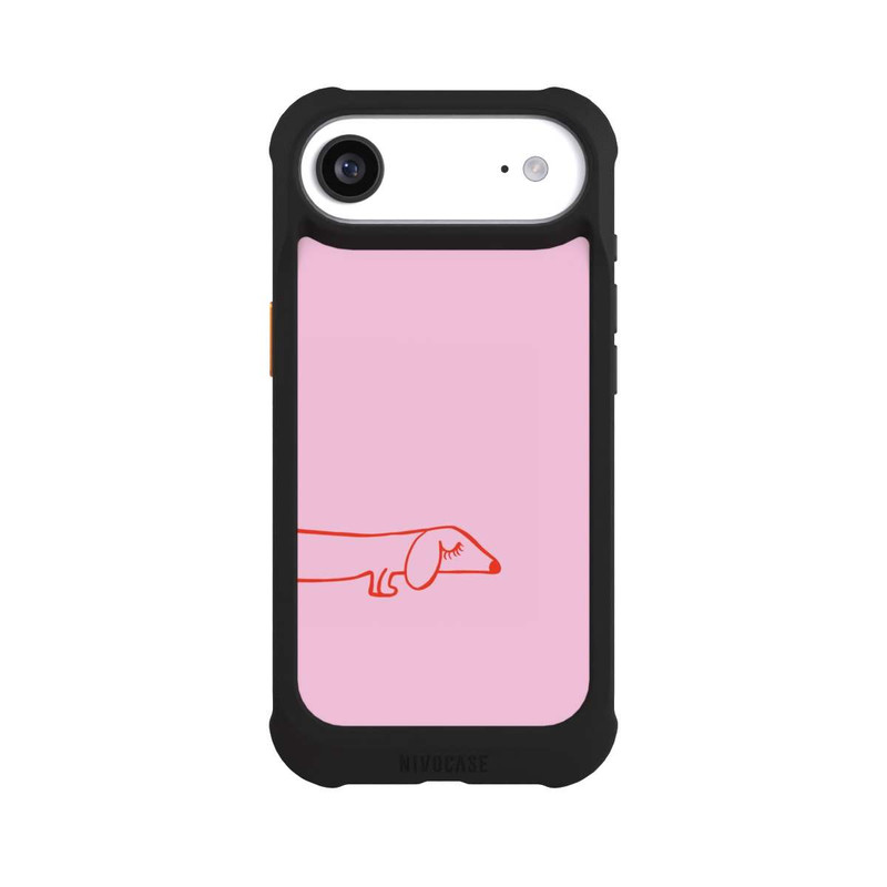iPhone Air NIVOmax Dachshund Illustration Pink