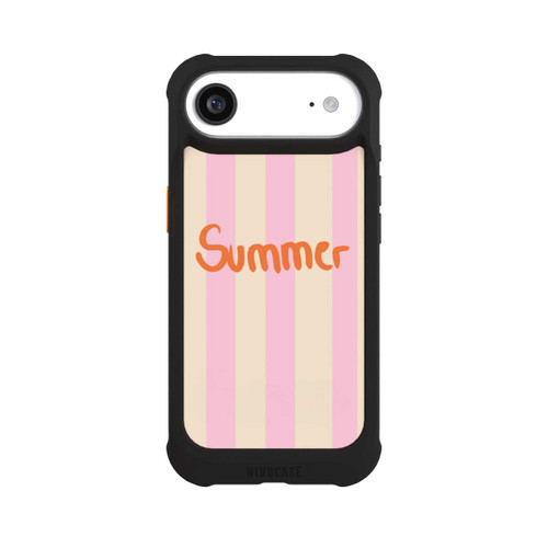 Apple iPhone Air NIVOmax Summer- Rosa und Orange Streifen Hintergrund