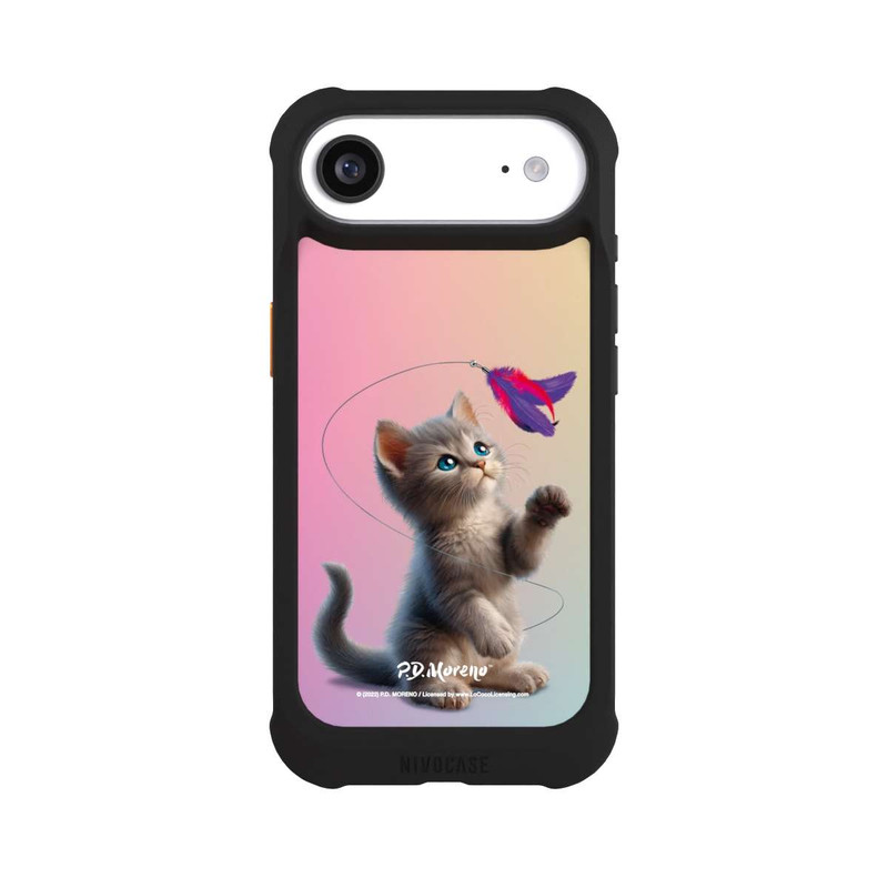 iPhone Air NIVOmax Playing Cat with Feather