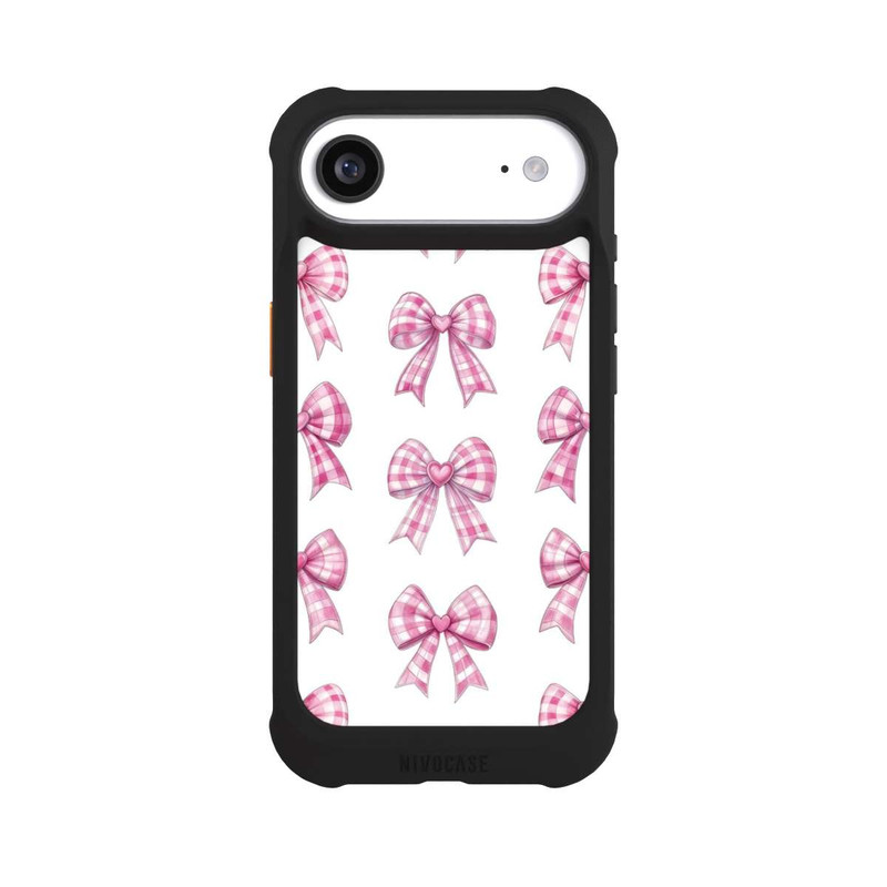 iPhone Air NIVOmax Pink Gingham Hearts and Bows