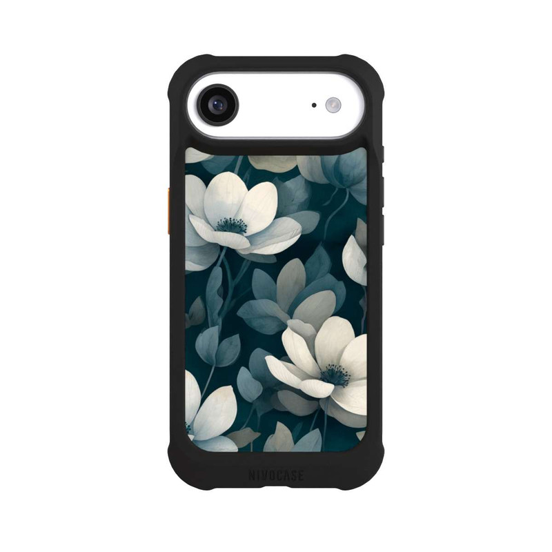 iPhone Air NIVOmax Petrolfarbene Negativblumen mit KI