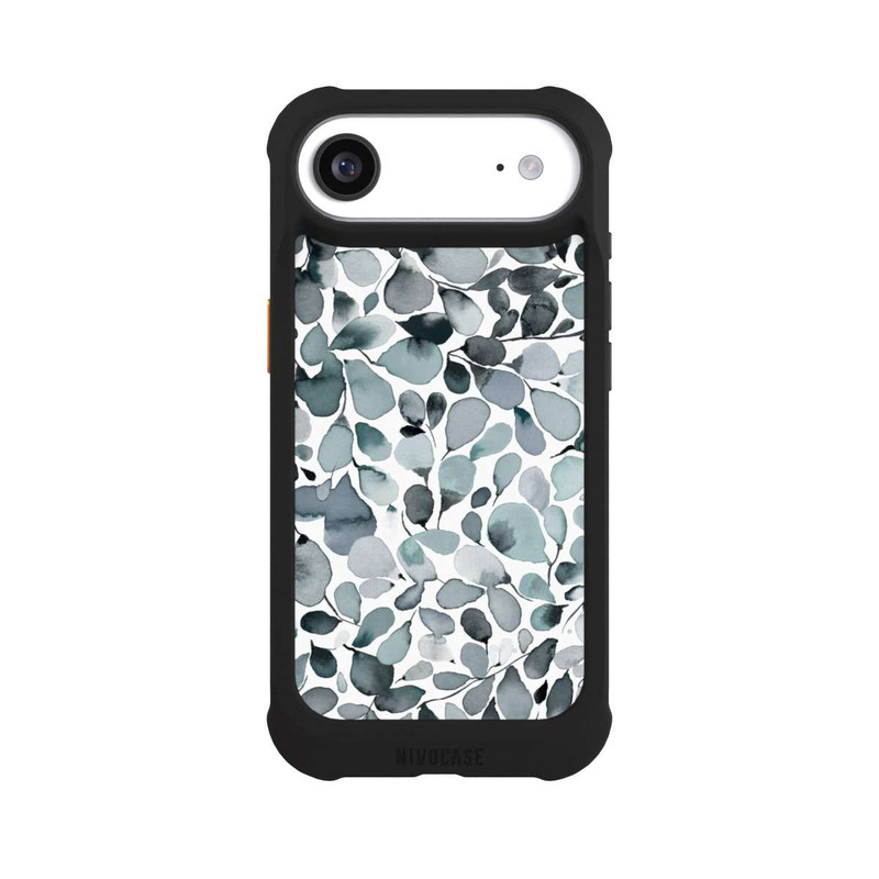 iPhone Air NIVOmax Eucalyptus Watercolor Leaves Grey
