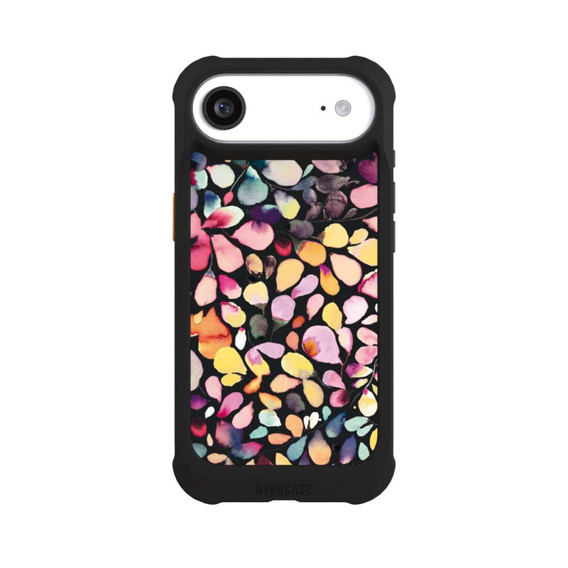 iPhone Air NIVOmax Eukalyptus Aquarellblätter Schwarz