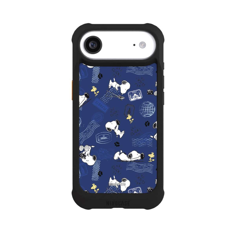 iPhone Air NIVOmax Peanuts Travel Stamps Pattern Blue