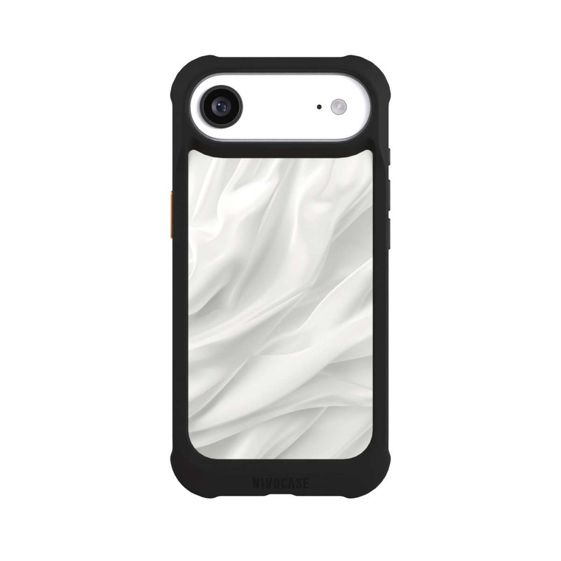 iPhone Air NIVOmax Weiße Seidenmatte Textur mit KI