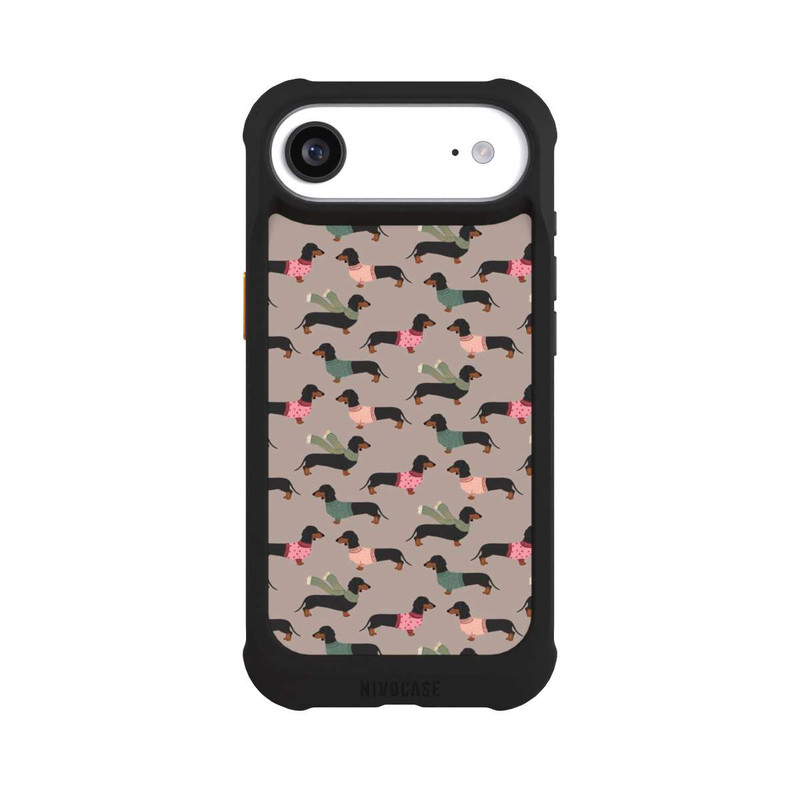 iPhone Air NIVOmax Dackel Muster Winter