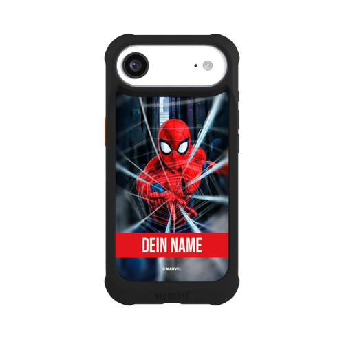 Apple iPhone Air NIVOmax Spiderman Webs in Action Personalisierbar
