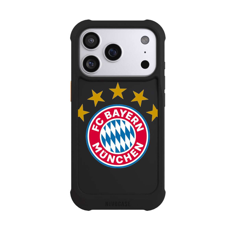iPhone 17 Pro NIVOmax FCB Logo mit Sterne - ohne Hintergrund