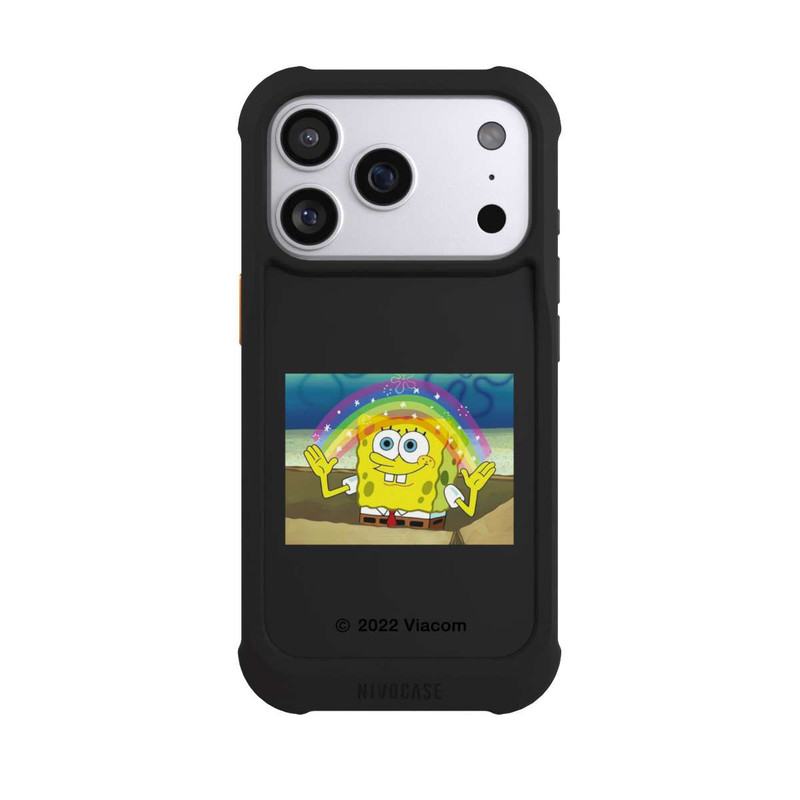 iPhone 17 Pro NIVOmax Spongebob - Rainbow Meme transparent