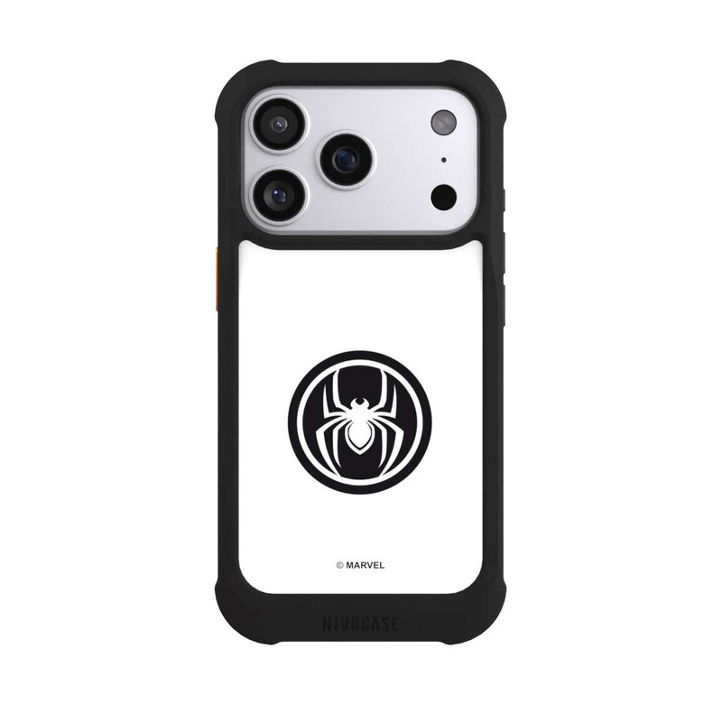 iPhone 17 Pro NIVOmax Spider-Man Logo White
