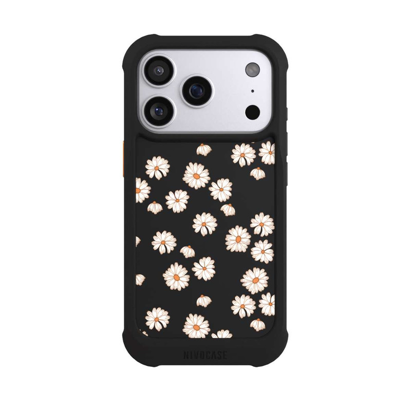iPhone 17 Pro NIVOmax Flowerpower Tapete Weiss