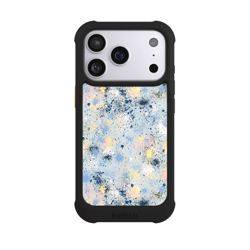 iPhone 17 Pro NIVOmax Tintentropfen Staub Textur Blau