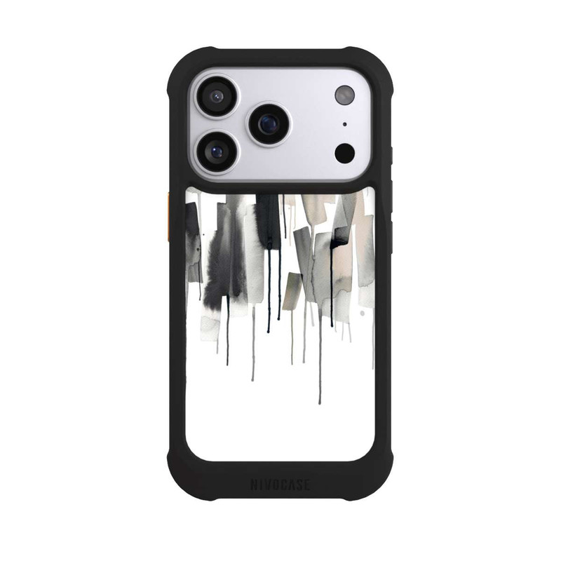 iPhone 17 Pro NIVOmax Watery Stripes Japandi Black
