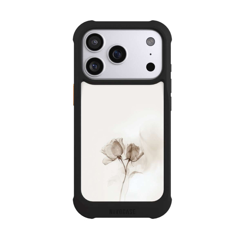 iPhone 17 Pro NIVOmax Braune Rose Blume Nebel