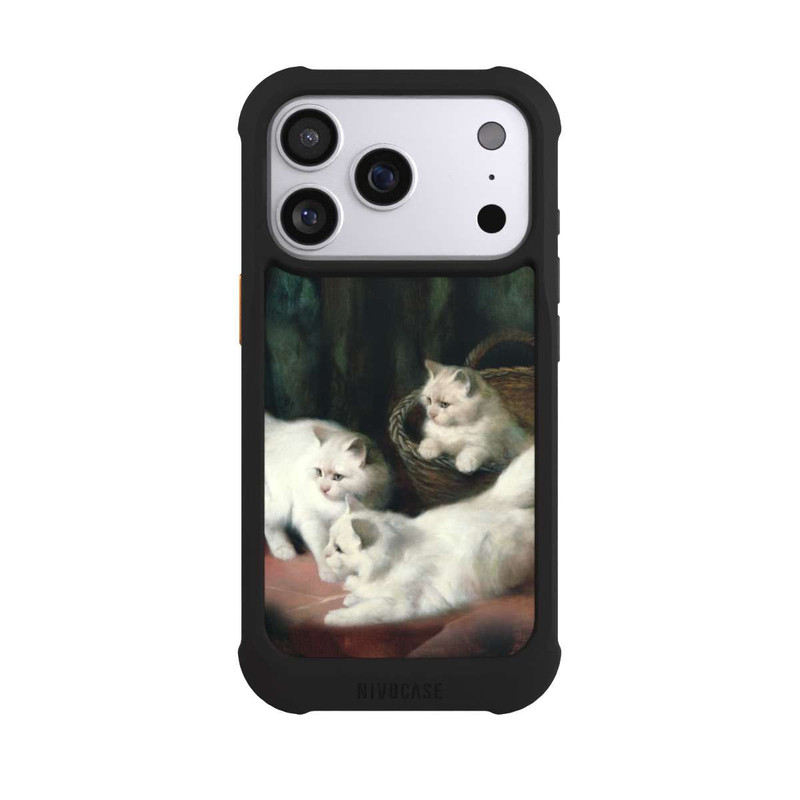 iPhone 17 Pro NIVOmax Three White Angora Kittens