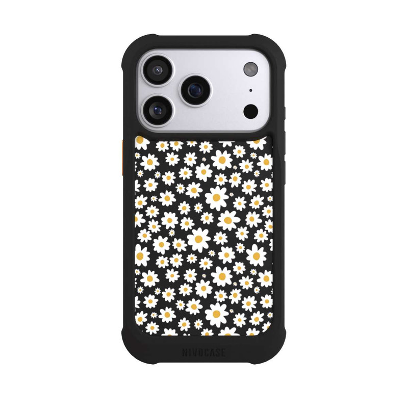 iPhone 17 Pro NIVOmax Daisy Flower Seamless Pattern Transparent