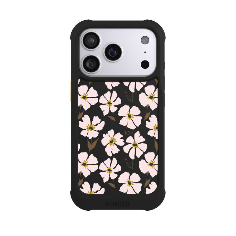 iPhone 17 Pro NIVOmax Simple Pastell Flowers Rose Transparent