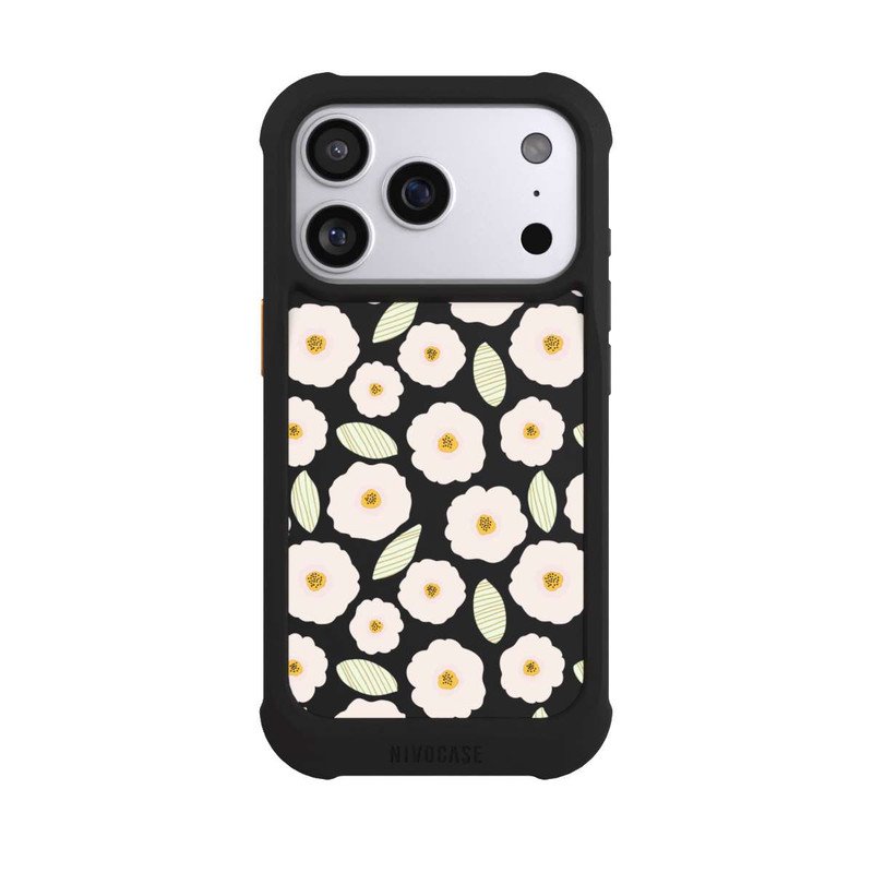 iPhone 17 Pro NIVOmax Simple Pastell Flowers Light Transparent