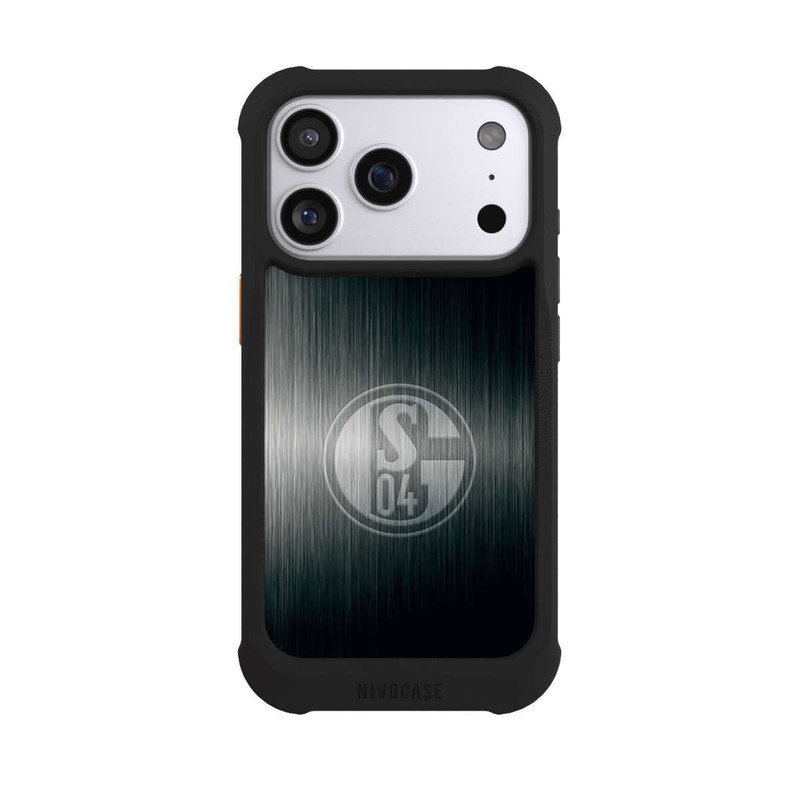 iPhone 17 Pro NIVOmax Schalke 04 Metall Look