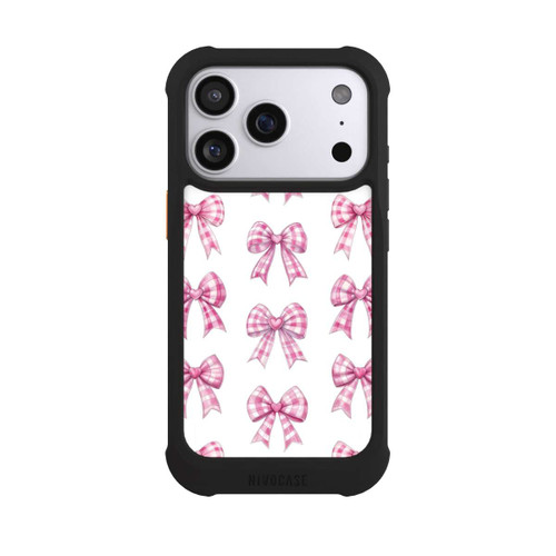 Apple iPhone 17 Pro NIVOmax Pink Gingham Hearts and Bows