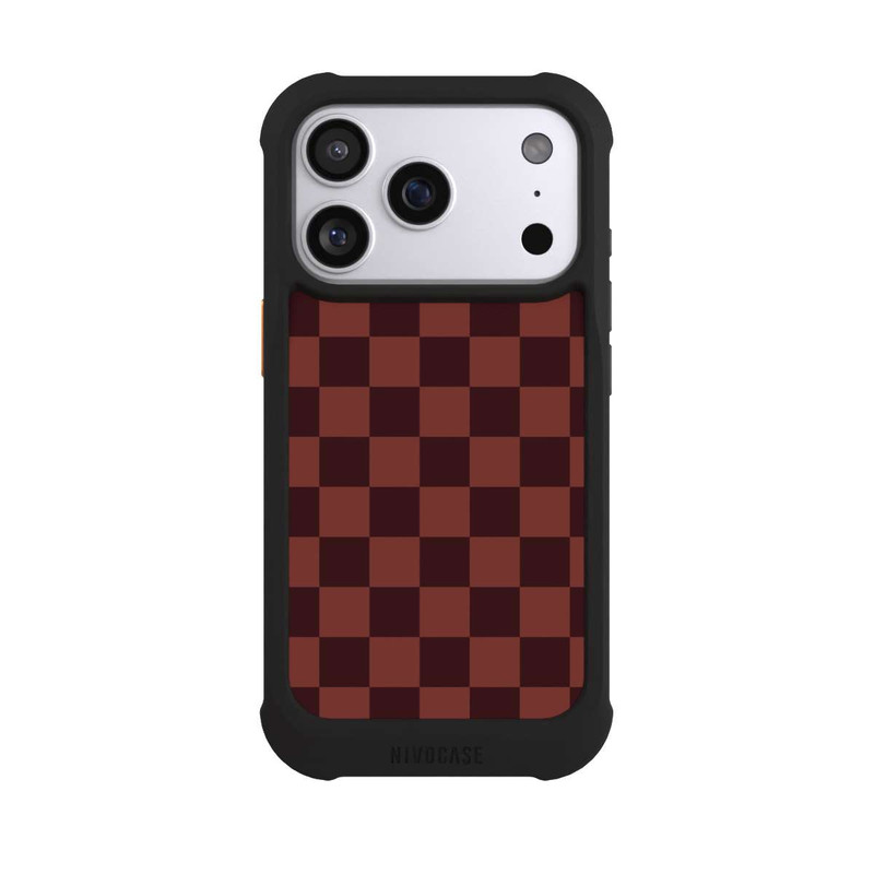 iPhone 17 Pro NIVOmax Checked Pattern Red