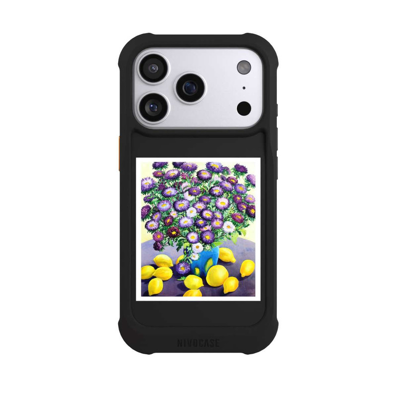 iPhone 17 Pro NIVOmax Purple Asters and Lemons by Christopher Ryland