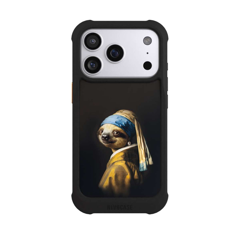 iPhone 17 Pro NIVOmax Faultier mit dem Perlenohrring