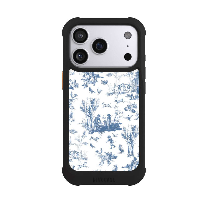 iPhone 17 Pro NIVOmax Blue Landscape Vintage Pattern