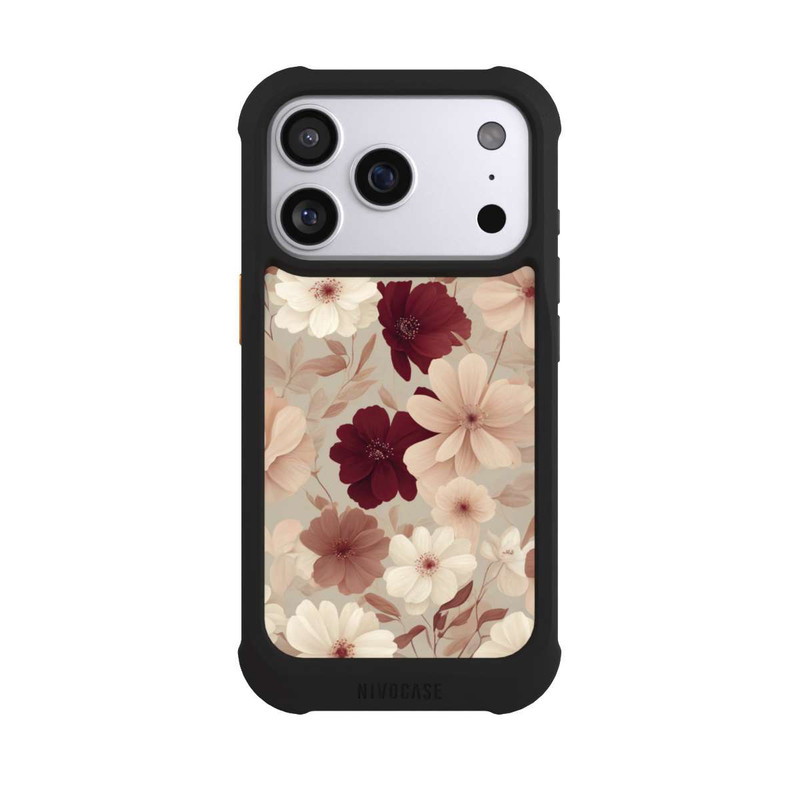iPhone 17 Pro NIVOmax Romantic Flowers Beige with AI