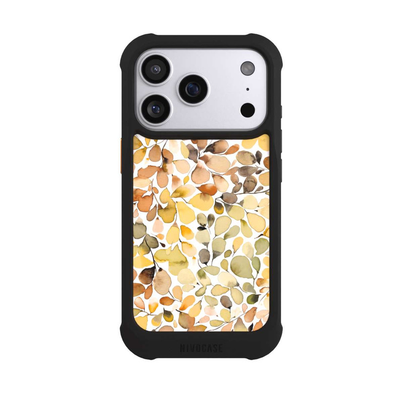 iPhone 17 Pro NIVOmax Eukalyptus Aquarellblätter Braun Herbst