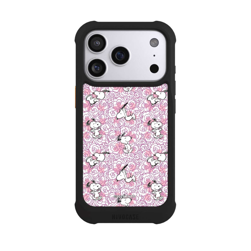 iPhone 17 Pro NIVOmax Peanuts Pink Roses Pattern