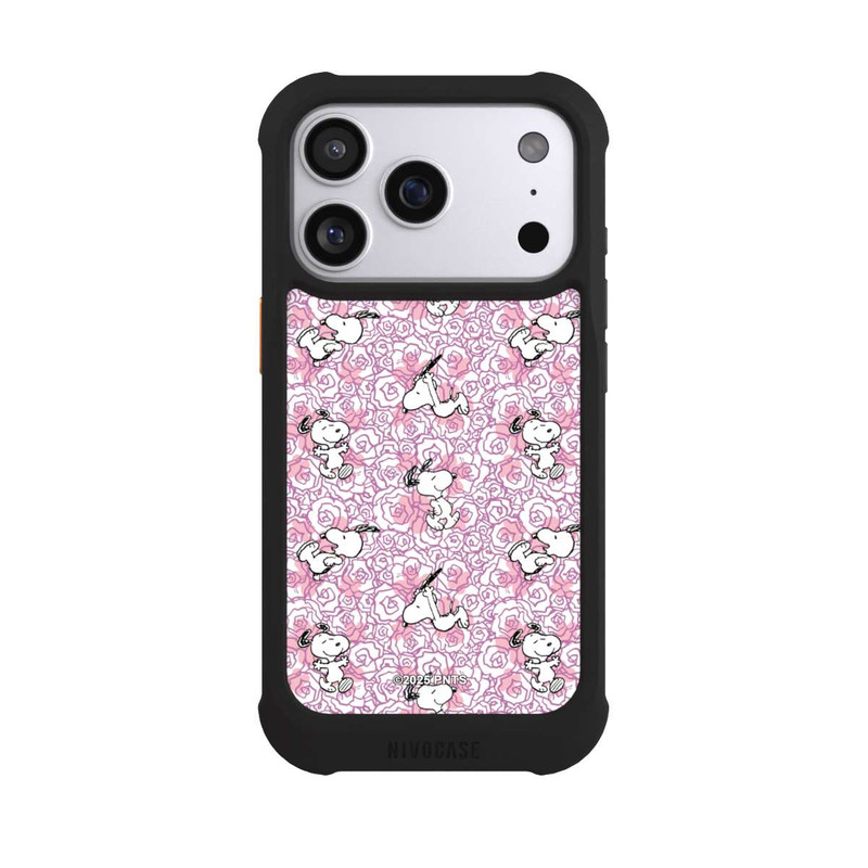 iPhone 17 Pro NIVOmax Peanuts Pink Roses Pattern