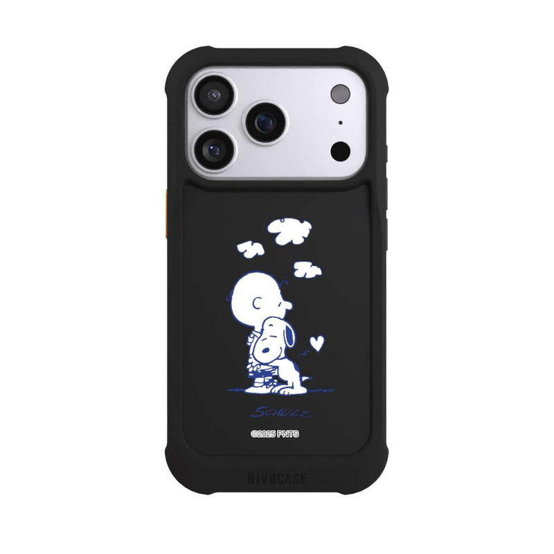 iPhone 17 Pro NIVOmax Peanuts Charlie Brown Snoopy Hug Transparent