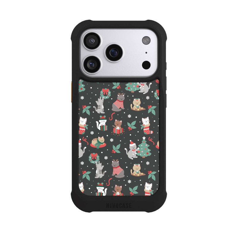 iPhone 17 Pro NIVOmax Weihnachtliche Kätzchen