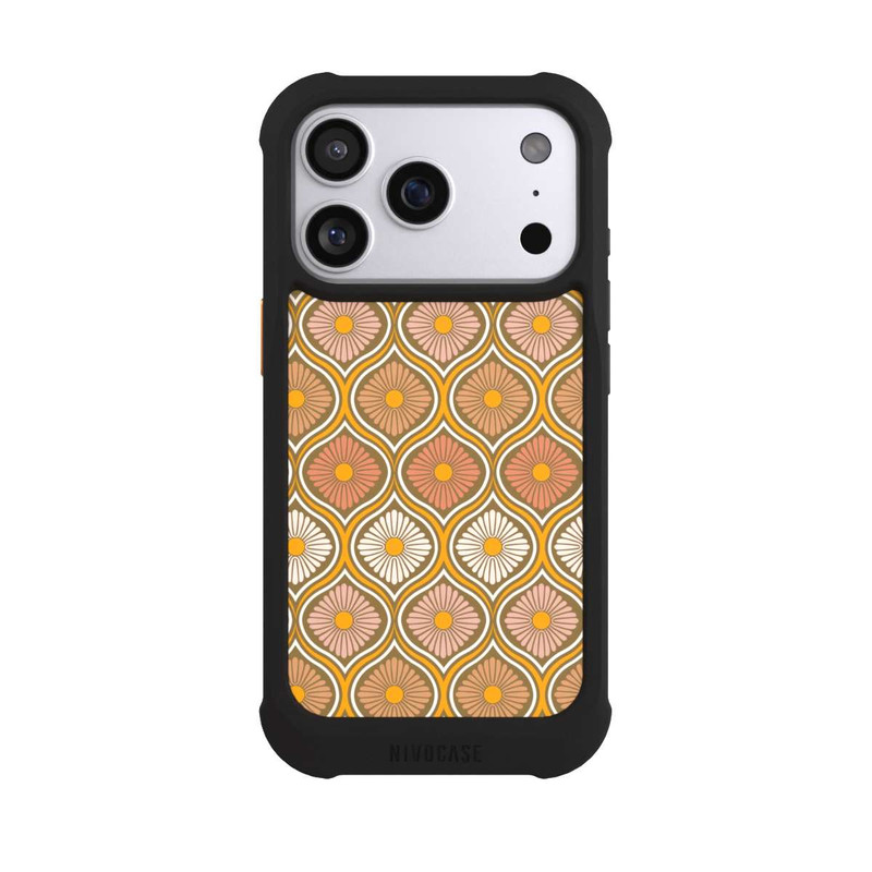 iPhone 17 Pro NIVOmax Groovy 70s Retro Mid-Century Daisy Flowers