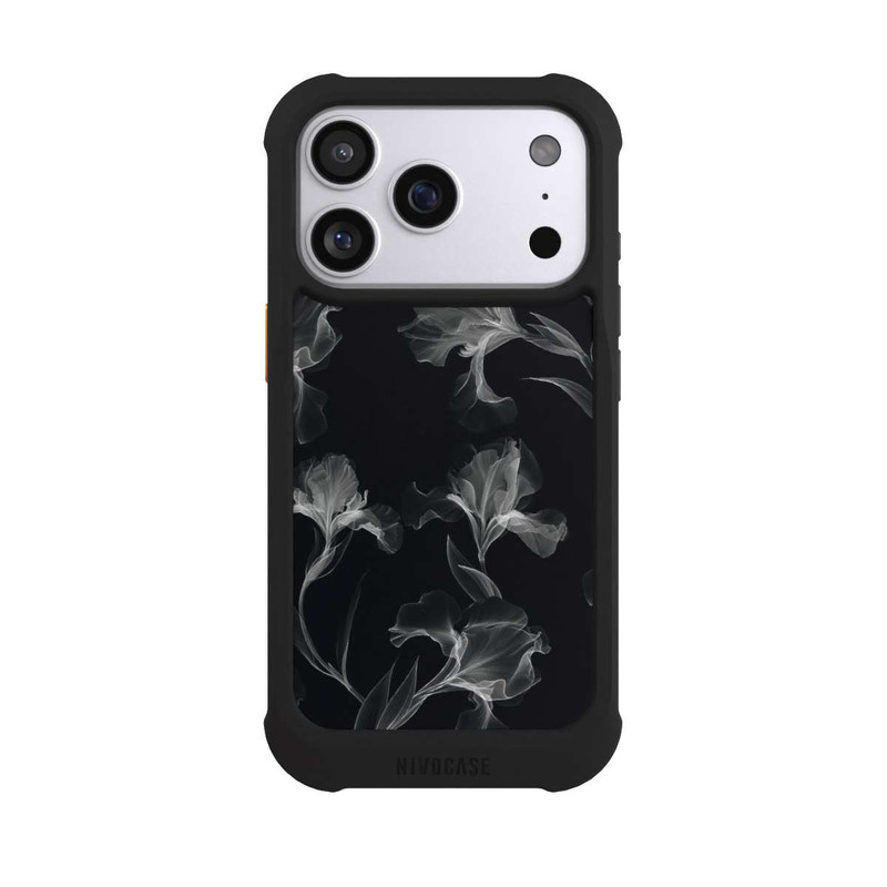iPhone 17 Pro NIVOmax Blumen Schwarz-Weiß Röntgenaufnahme