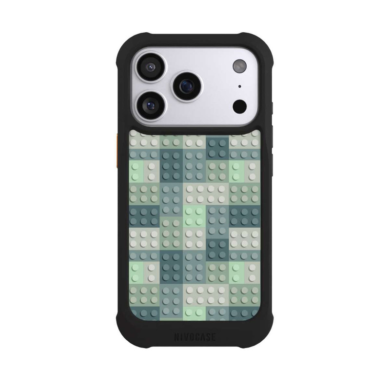 iPhone 17 Pro NIVOmax Modèle de blocs verts