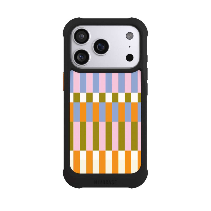 iPhone 17 Pro NIVOmax Thème à Carreaux Colorés et Audacieux