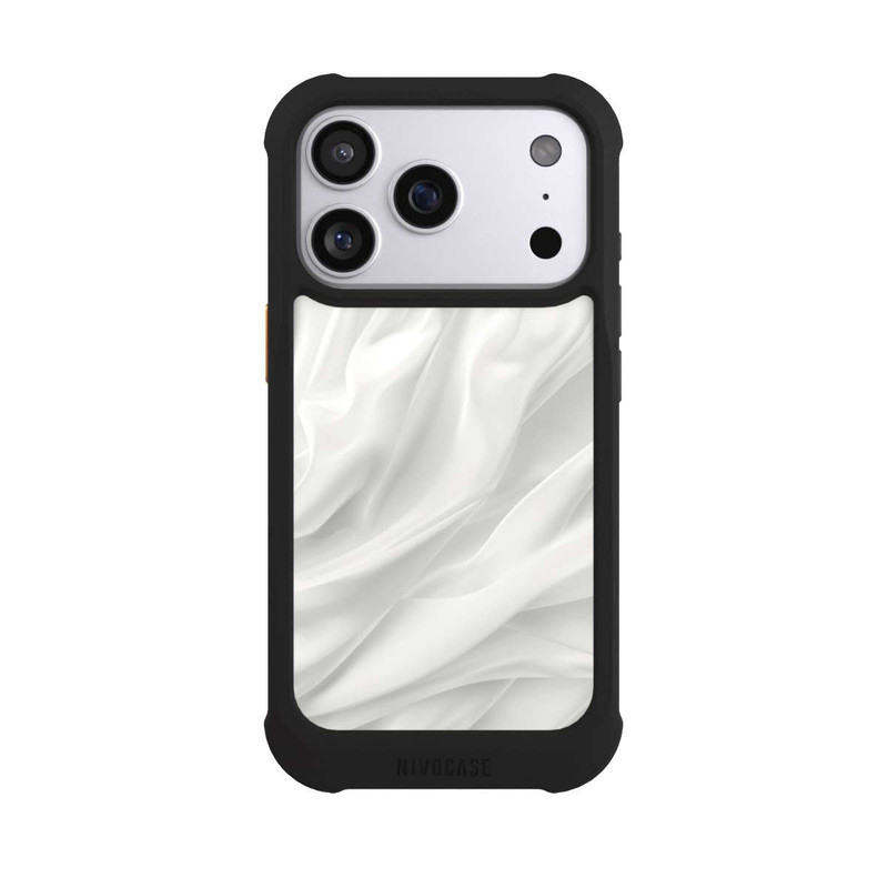 iPhone 17 Pro NIVOmax White Satin Smooth Texture With AI