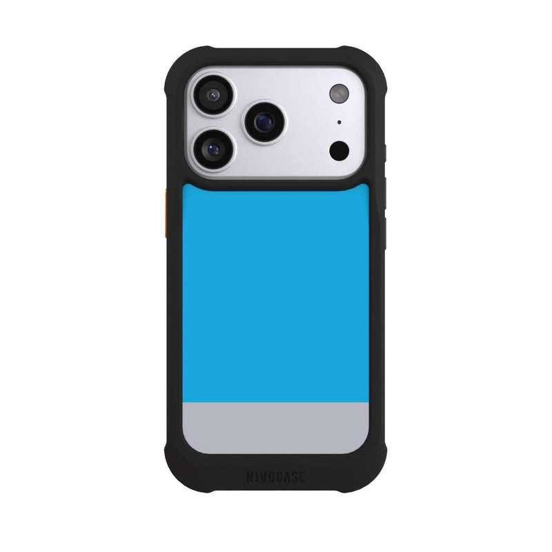 iPhone 17 Pro NIVOmax Combinaison de Couleurs Bleu Clair et Gris