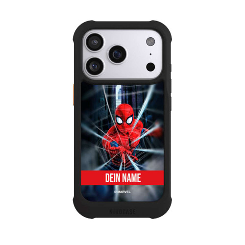 Apple iPhone 17 Pro NIVOmax Spiderman Webs in Action customisable